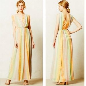 Sleeveless Pastel Stripe Maxi Dress